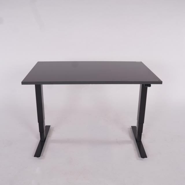 Hæve sænkebord - Rektangulær - Grå - Laminat - Sort - 3-led - 120 - 80