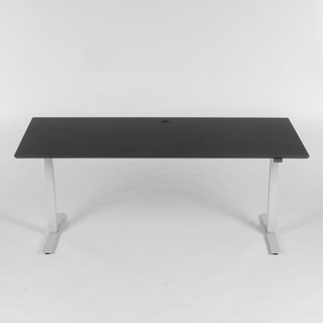 Thor - Hæve sænkebord - Nero (sort) - Linoleum - Grå - 140 - 80 - 1, midt
