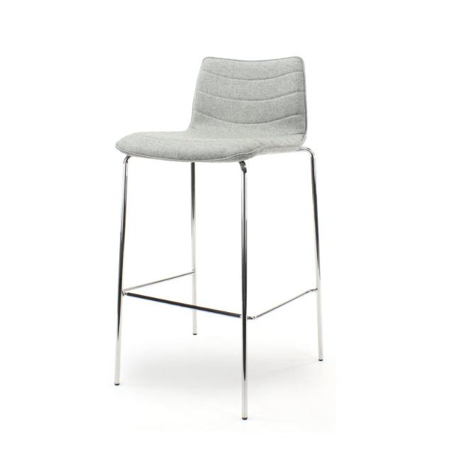 Chairsupply - Frigg - Barstol - Lys grå (629) - Mirage - Krom