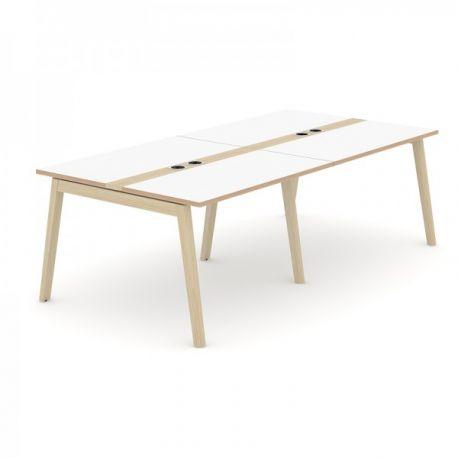 Narbutas - Nova Wood - Konferencebord - Rektangulær - Hvid - Decor laminat - 240 - 120