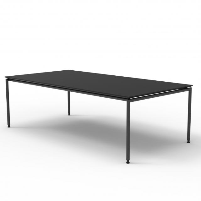 Rumas - Quadro - Konferencebord - Rektangulær - Nero (sort) - Linoleum - 200 - 100