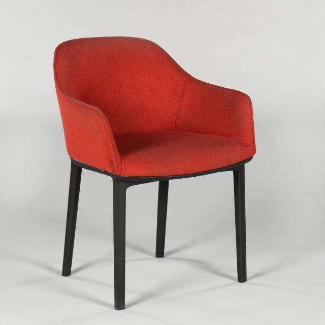 Vitra stol - rød polstring - sorte ben