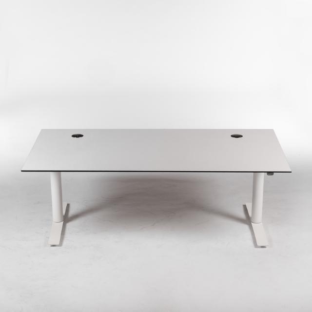 Linak - Hæve sænkebord - Rektangulær - Hvid - Laminat - Hvid - 3-led - 180 - 90