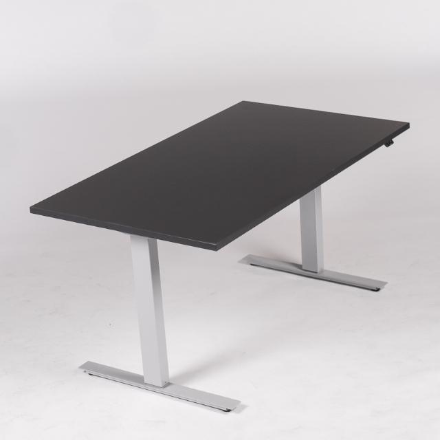 Thor - Hæve sænkebord - Rektangulær - Antracit - Decor laminat - Grå - 3-led - 160 - 80 - 1, midt