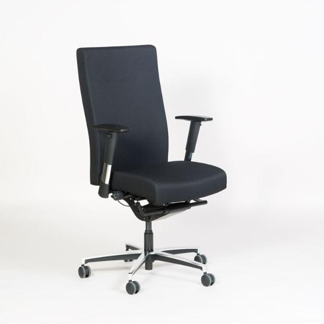Chairsupply - Gefion XL - Kontorstol - Sort - Oasis - Standard indstillinger - Standard armlæn