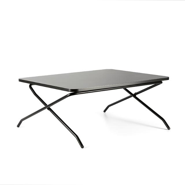 StandUp Mini Desk - Manuelt Hæve sænkebord - Sort - Laminat - Pulverlakeret stål - 75 - 60 - 24-49